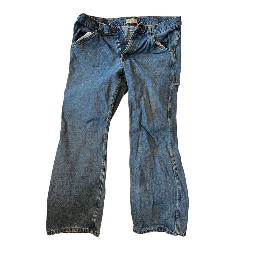 Blue Mountain Blue Straight Heavy Denim Jeans Mens 38x32